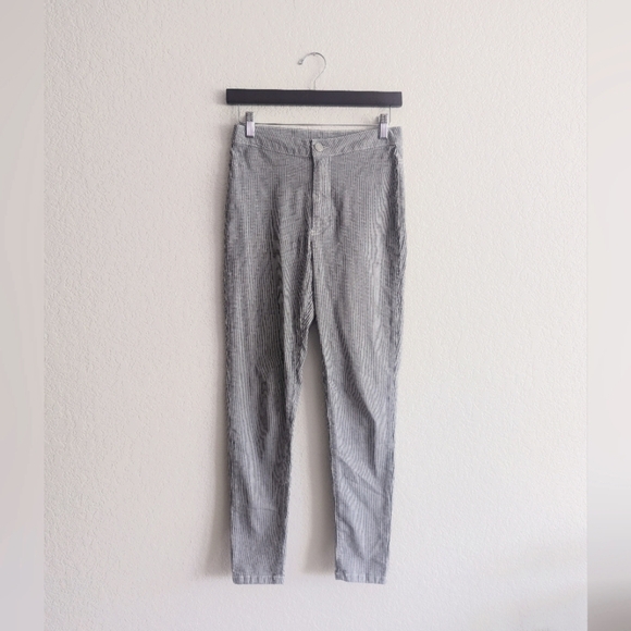 Free People Grey & White Pinstripe Pants - Picture 1 of 5